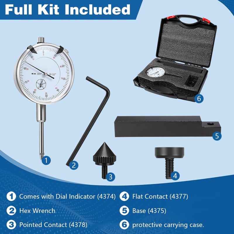 LONGKEES 6434 Sleeve Height & Counter Bore Gauge Tool 0–1.00" 0.001" Graduation – FIT Diesel Engines Caterpillar Cummins Detroit Ford John Deere - Image 2